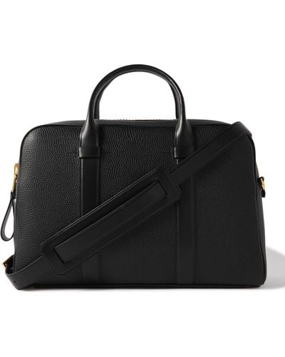 Tom Ford Buckley Full-grain Leather Briefcase - Black