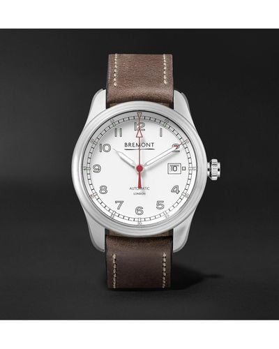 Bremont Airco Mach 1 White Automatic 40mm Stainless Steel And Leather Watch