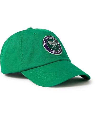 Polo Ralph Lauren Wimbledon Appliquéd Cotton-twill Baseball Cap - Green
