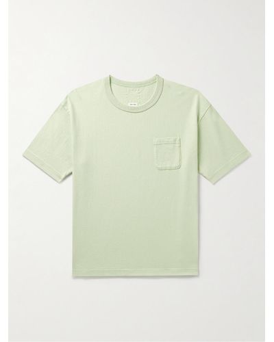 Visvim Jumbo T-Shirt aus Jersey aus einer Baumwoll-Kaschmirmischung - Grün