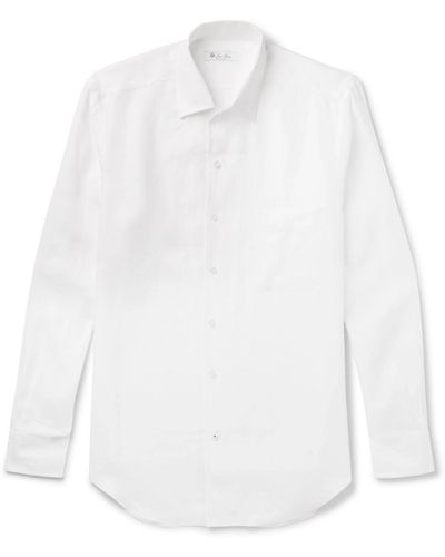 Loro Piana André Slub Linen Shirt - White