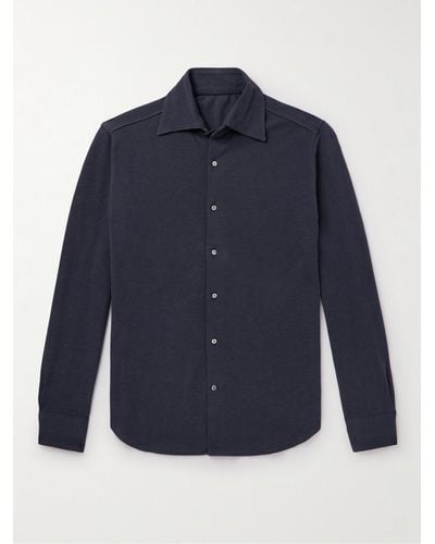 STÒFFA Cotton-piqué Shirt - Blue