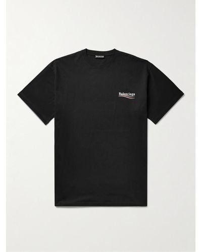 Balenciaga Political campaign lagen-t-shirt oversized - Schwarz