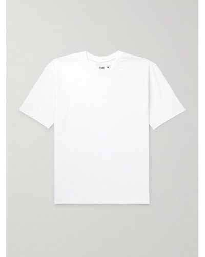 Drake's T-Shirt aus Baumwoll-Jersey - Weiß