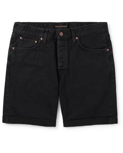 Nudie Jeans Josh Denim Shorts - Black