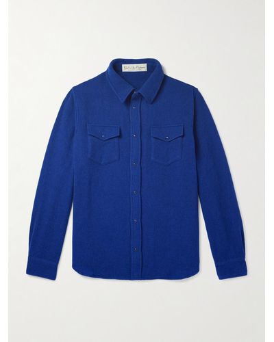 God's True Cashmere Camicia in cashmere - Blu