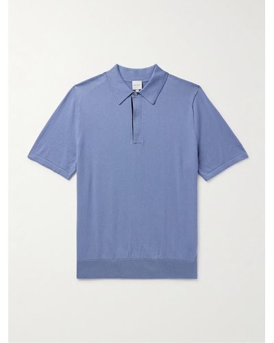 Paul Smith Polohemd aus Biobaumwolle mit Logostickerei - Blau