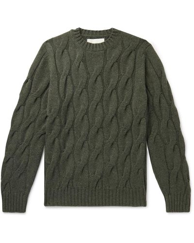 James Purdey & Sons Cable-knit Cashmere Sweater - Green