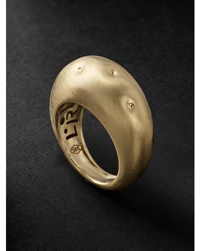 Lauren Rubinski Gold Signet Ring - Black