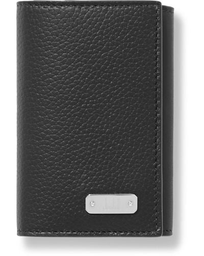 Dunhill 1893 Harness Full-grain Leather Silver-tone Key Case - Black