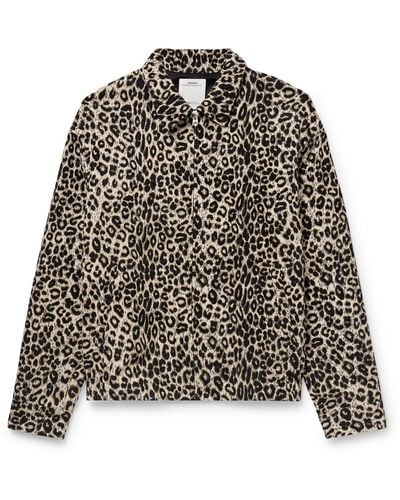 Visvim Redsun Leopard-print Cotton-corduroy Jacket - Black