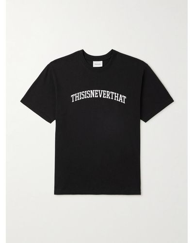 thisisneverthat Arch Logo-print Cotton-jersey T-shirt - Black