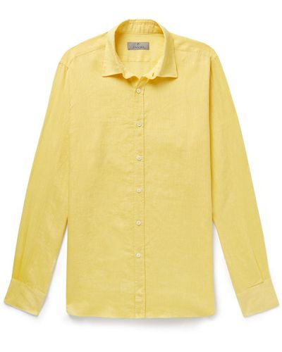 Canali Linen Shirt - Yellow