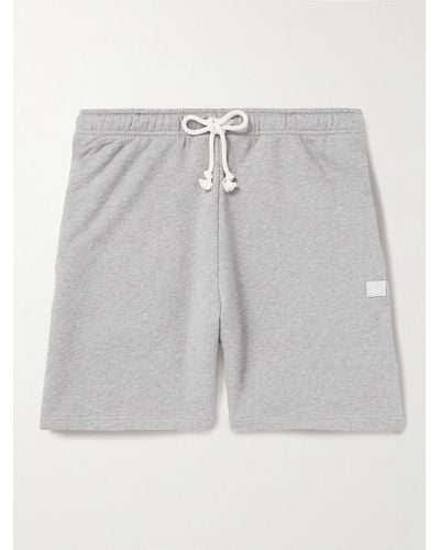 Acne Studios Forge Straight-leg Cotton-jersey Drawstring Shorts - Grey