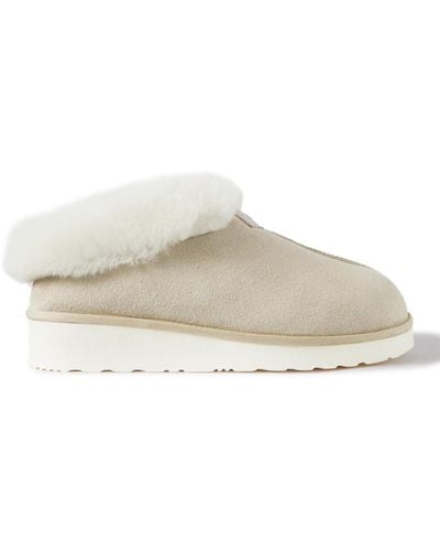 Grenson Wyeth Shearling-lined Suede Slippers - Multicolor