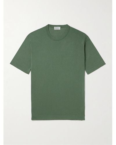 John Smedley Lorca Slim-fit Sea Island Cotton T-shirt - Green