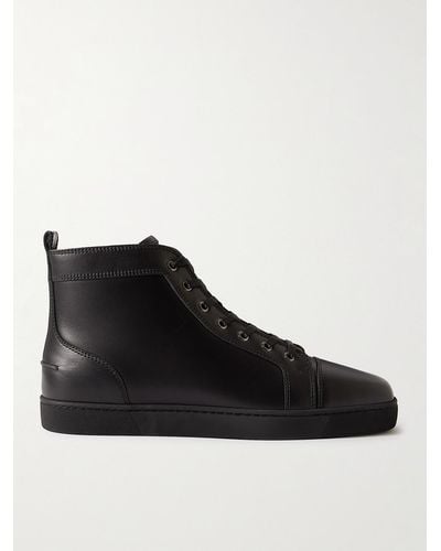 Christian Louboutin Louis Leather High-top Trainers - Black