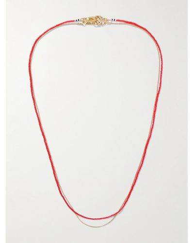 Roxanne Assoulin Set di due collane in metallo dorato e smalto The Line - Neutro