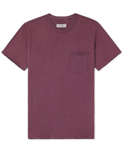 Rag & Bone Miles Organic Cotton-jersey T-shirt - Purple