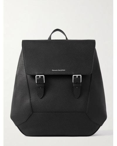 Alexander McQueen The Edge Full-grain Leather Backpack - Black
