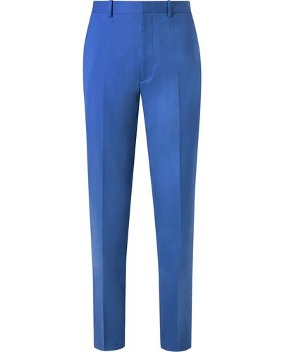 Theory Lucas Ossendrijver Straight-leg Stretch-wool Suit Pants - Blue