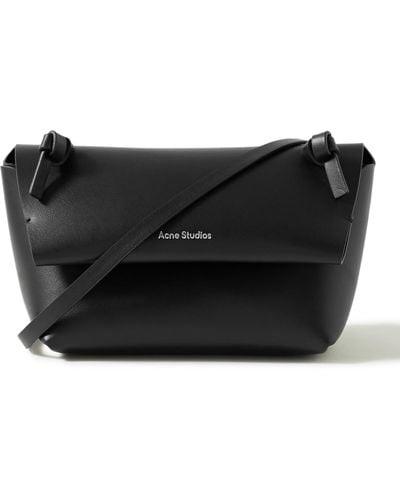 Acne Studios Alexandria Large Mini Leather Messenger Bag - Black
