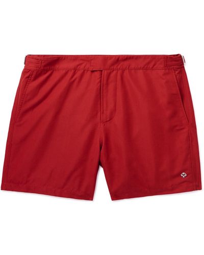 Loro Piana Schooner Straight-leg Mid-length Swim Shorts - Red