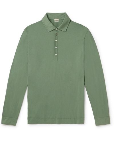Massimo Alba Ischia Cotton-jersey Polo Shirt - Green