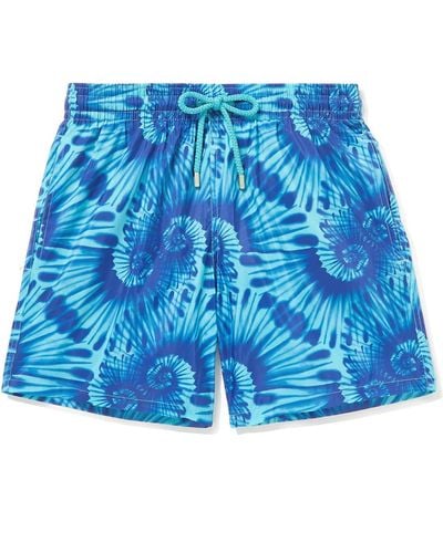 Vilebrequin Mahina Slim-fit Mid-length Tie-dyed Recycled Swim Shorts - Blue