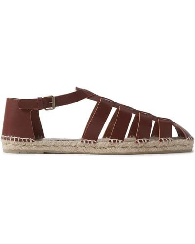 Castañer Ancient Greek Sandals Samos Leather Sandals - Brown
