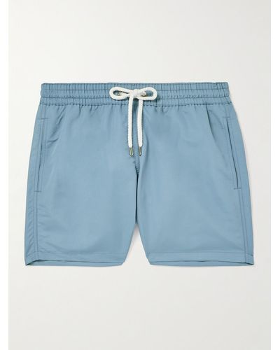 Frescobol Carioca Slim-fit Short-length Recycled Swim Shorts - Blue