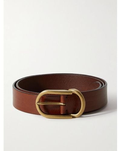 Brunello Cucinelli 3cm Leather Belt - Brown