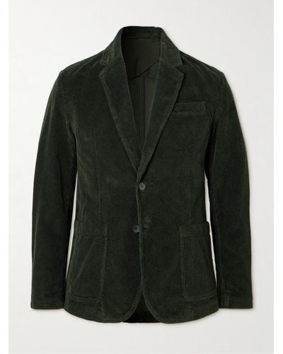 MR P. Unstructured Cotton-corduroy Blazer - Green