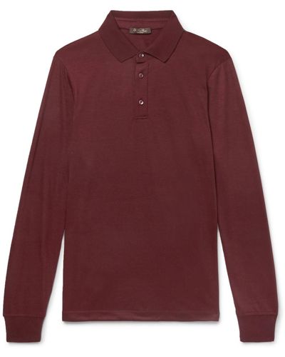 Loro Piana Cashmere Polo Shirt - Red