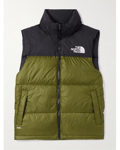 The North Face 1996 Retro Nuptse Quilted Shell Hooded Down Gilet - Green