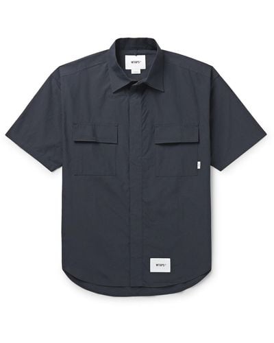 WTAPS Cotton-blend Ripstop Shirt - Blue