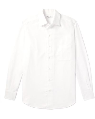 Loro Piana Cotton Oxford Shirt - White