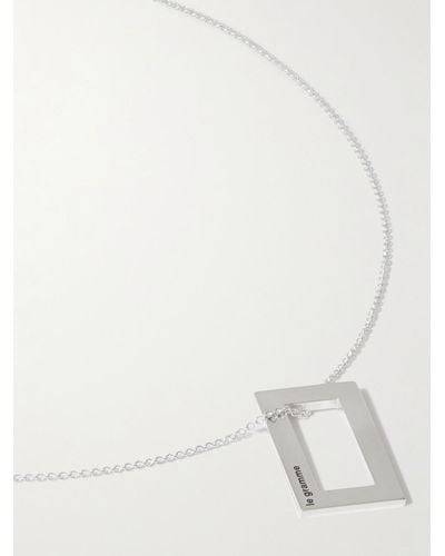 Le Gramme Collana in argento sterling con pendente 3.4 g - Bianco