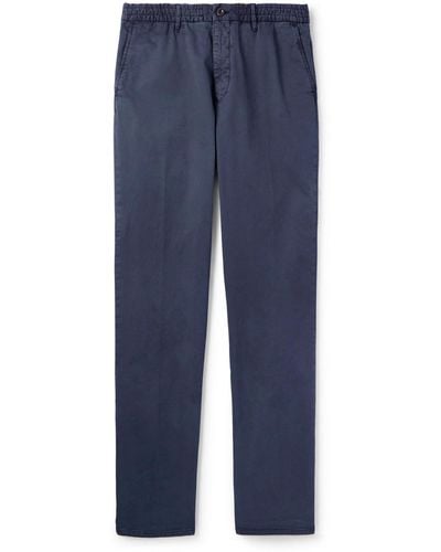 Incotex Slim-fit Stretch-cotton Gabardine Pants - Blue