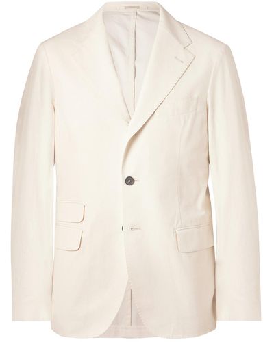 Massimo Alba Sloop Cotton Suit - Natural
