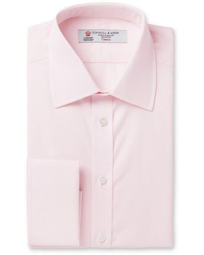 Turnbull & Asser Pink Double-cuff Cotton Shirt