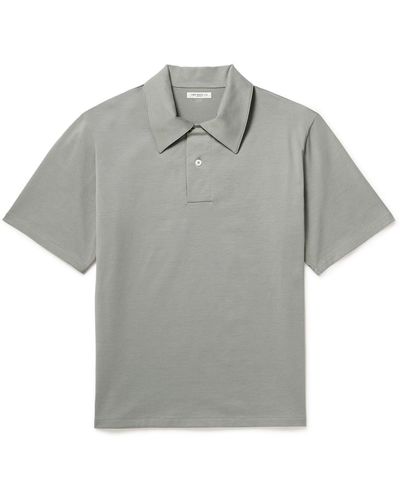 Lady White Co. Richmond Cotton-piqué Polo Shirt - Gray