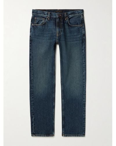 Nudie Jeans Gritty Jackson schmal und gerade geschnittene Jeans - Blau