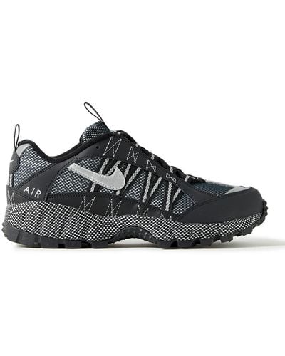 Nike Air Humara Qs Leather-trimmed Mesh Sneakers - Black