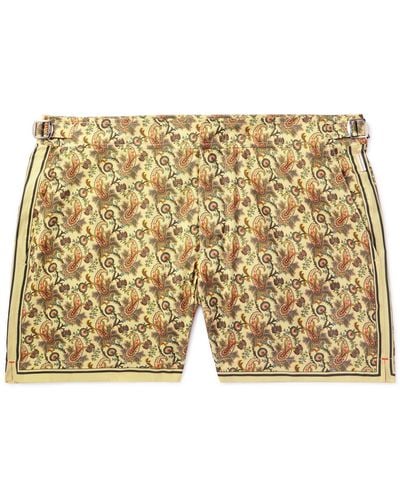 Orlebar Brown Setter Straight-leg Mid-lengthpaisley-print Recycled Swim Shorts - Natural