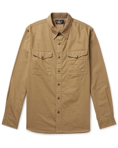 RRL Seattle Cotton-twill Shirt - Natural