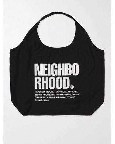 Neighborhood Id Large Printed Cotton-twill Tote Bag - Black