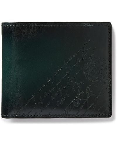 Berluti Makore Neo Scritto Venezia Leather Billfold Wallet - Black