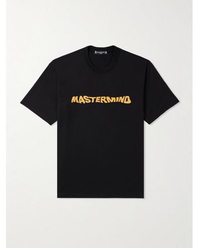 MASTERMIND WORLD T-shirt in jersey di cotone con logo - Nero