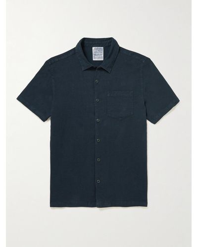 Jungmaven The Ridge Garment-dyed Hemp And Organic Cotton-blend Shirt - Blue